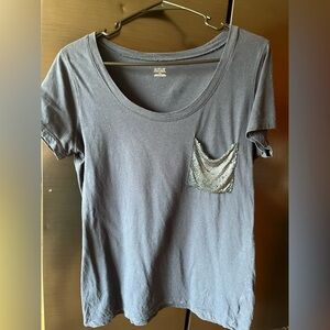 a.n.a Charcoal Short Sleeve Tee with Pocket